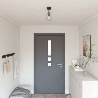 Stropne svjetiljke s podesivim staklenim sjenilom, antracit, E27