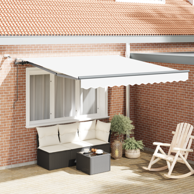 Automatska uvlačiva tenda 3 x 2.5 m, bijela, LED