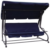 Vrtna ljuljačka, sa sklopivim sjedalom i podesivom nadstrešnicom, tamno plava