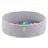 PLUSH NEST Bazen s 200 loptica, 90x30 cm, svijetlo sivi