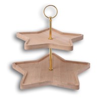 Stalak za hranu Zvjezdani, bambus, dvokatni 