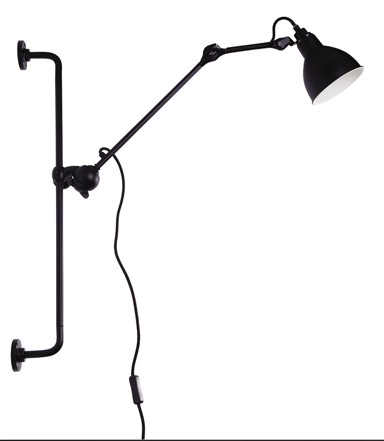 Dekorativna zidna rasvjeta Loft256W-3, crna