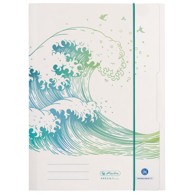 HERLITZ Fascikl klapa s gumicom karton A4 Greenline Wave 50033928