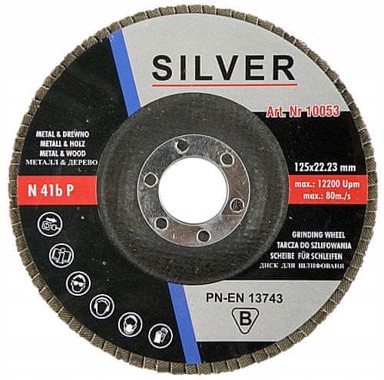 SILVER Srebrna brusna platna 40 gr. 125 mm