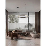 NOVA LUCE Visilica Apnea LED 61 W, 3000 K, 6646 lm NL9009131, crna i zlatna