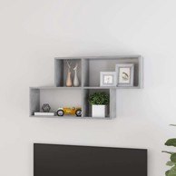 Zidna polica 100x18x53 cm, konstruirano drvo, beton siva