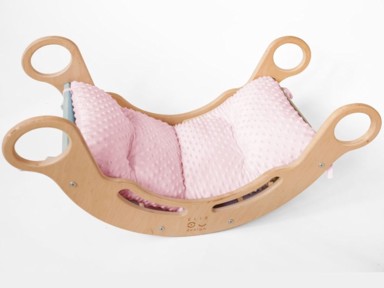 ELIS DESIGN Navlaka za montessori ljuljačku 5u1, nerc, ružičasta