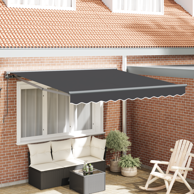 Skrovita tenda 350x250 cm, antracit