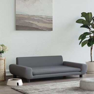 Krevet za pse od baršuna, 100 × 54 × 33 cm, tamno siva  