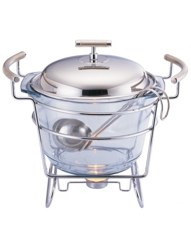 KINGHOFF KH-1417 grijač za juhu i buffet posuda, 4 l, nehrđajući čelik, stakleni poklopac