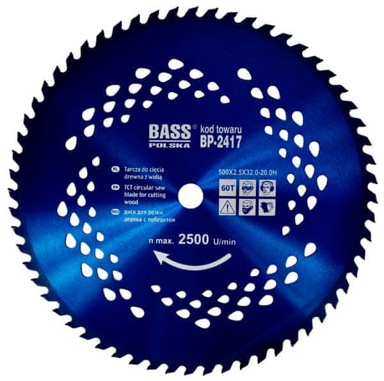 BASS POLSKA Widia disk 500 mm x 2,5 mm x 60 zuba x 32,0-20,0