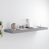 Plutajuća zidna polica siva 80 x 23,5 x 3,8 cm MDF