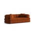 COSMOPOLITAN DESIGN Baršunasti sklopiva sofa boja terakote 206 cm Kemi, 206x95x70,05 cm