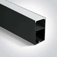 ONE LIGHT Profile 2m + pc opal diffuser black 35x67 dm7910/b