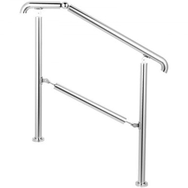 VEVOR Rukohvat za stepenice BXG-5STEP, 161 x 86 cm, srebrna