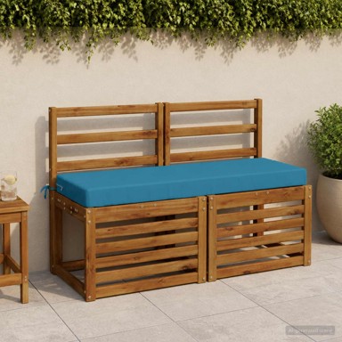 Jastučić za klupu Soest, 100% poliester, svjetloplava