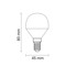 LED Žarulja, E14, 4W, G45
