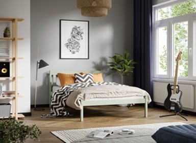 Drveni dječji krevet King, 200 x 140 cm, olive