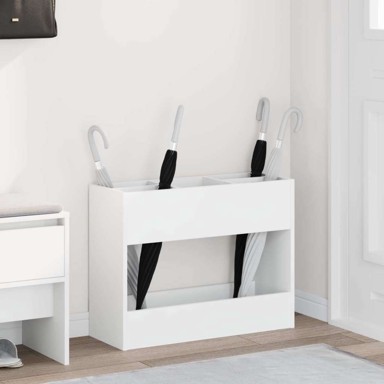 Stalak za kišobrane, 65 × 24 × 50 cm, konstruirano drvo, bijela