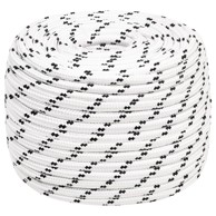 Konop brodski pleteni, 12 mm, 100 m, poliester, bijela