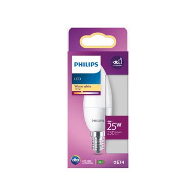 PHILIPS LED žarulja, 4W (25W), 2700k, 250 lm, 15000h, B35