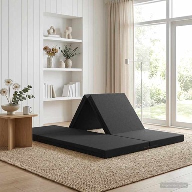 Sofa na razvlačenje, 140 x 67 x 45 cm, crna
