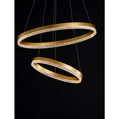 NOVA LUCE Visilica, Adria, LED, 52W, 3000K, 5684 lm, dimm, IP20, NL9530230, mesing zlatna