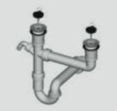 LIV Sifon za sudoer 5-148, 2/2 s priključkom za perilicu posuđa