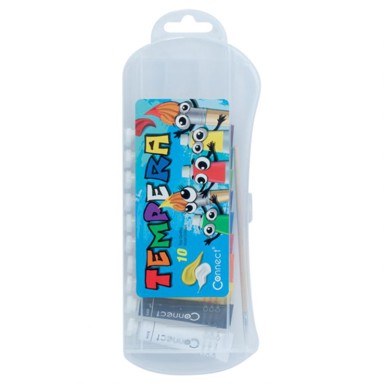 CONNECT Boja tempera, aluminijska tuba, 12 ml, 10 boja, blister pakiranje