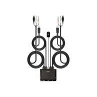 LINDY KVM audio prekidač 2 Port DisplayPort 1.2 USB 2.0 & Audio Cable KVM Switch 2 porta