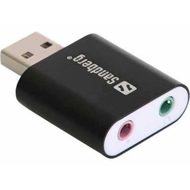 SANDBERG Adapter USB to Sound Link, crni