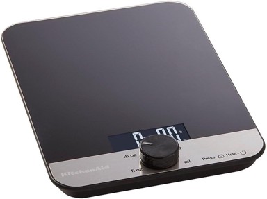 KITCHENAID Digitalna kuhinjska vaga, staklo, crna