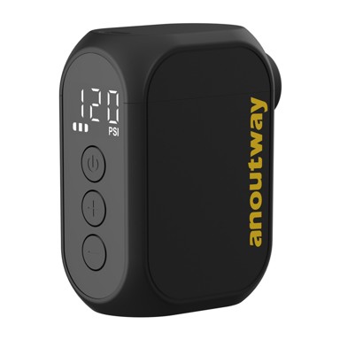 CYCPLUS Mini pumpa za bicikl AS210 PRO AT1 PRO, punjiva, 120 PSI, crna