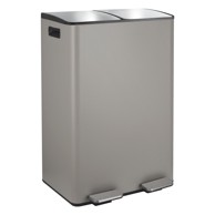 SPIRELLA Smeđe-siva željezna kanta za smeće 2x30 l za odvojeni otpad/s pedalom Aliya 
