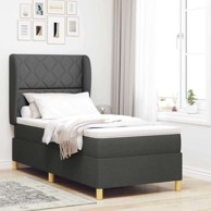 Podna opruga s madracem, 90x190 cm, tamno siva