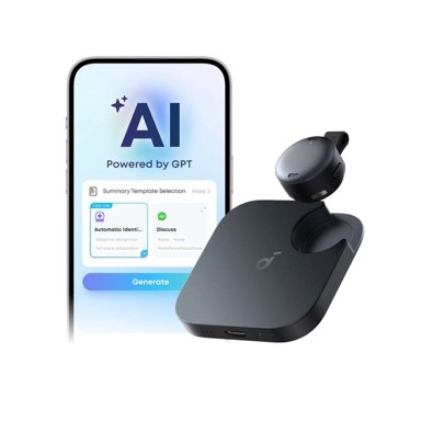 ANKER Pametni AI snimač zvuka Soundcore Work, crni