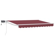 Ručna sklopiva tenda s LED diodama, 3,5 x 2 m, burgundski crvena
