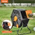 VEVOR Kanta za kompost, 70 L, 605 x 51 x 73 cm, crna