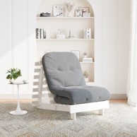 Futon na razvlačenje s madracem bijeli 70x206x11 cm borovina
