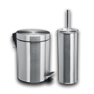 YORK Set kante za smeće i četke za WC, inox