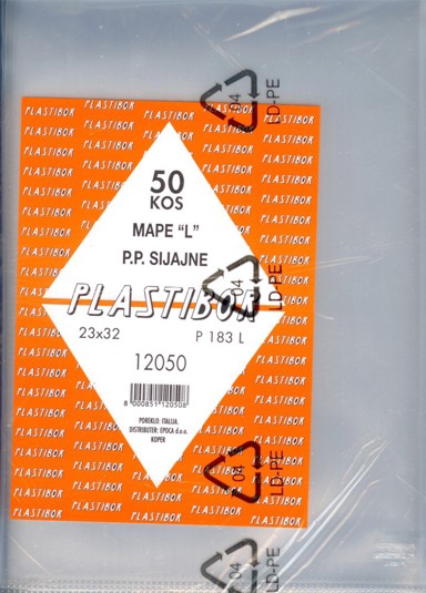 Mapa za dokumente L Plastibor 130 mic 50/1