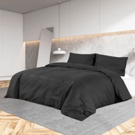 Zaštitna navlaka za krevet crna 135 x 200 cm pamučni