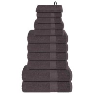 12-dijelni set ručnika antracit 360 gsm 100 % pamuk