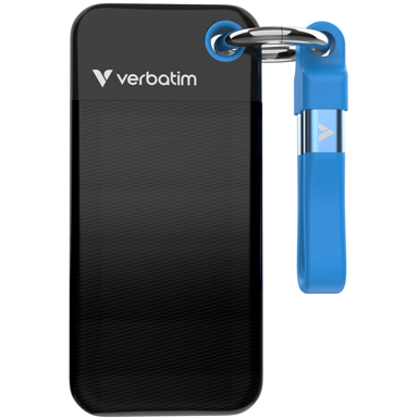 VERBATIM Vanjski SSD Pocket SSD, 1 TB, M.2, USB-C 3.2 Gen 2, crno