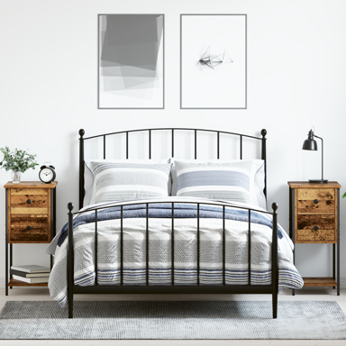 Noćni ormar s ladicama 2 kom 32 x 42 x 70 cm, staro drvo