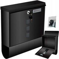 VERKGROUP Poštanski sandučić, crni + ladica za novine