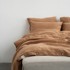 LINEN TALES Smeđa lanena posteljina 200x200 cm za bračni krevet