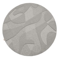 AGNELLA Sivi vunen okrugao tepih ø 200 cm Morphic Botanica 