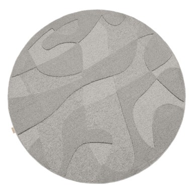 AGNELLA Sivi vunen okrugao tepih ø 200 cm Morphic Botanica 