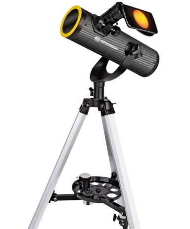 BRESSER Teleskop Solarix 76/350 Newton Solar Filter + adapter za kameru smartphone